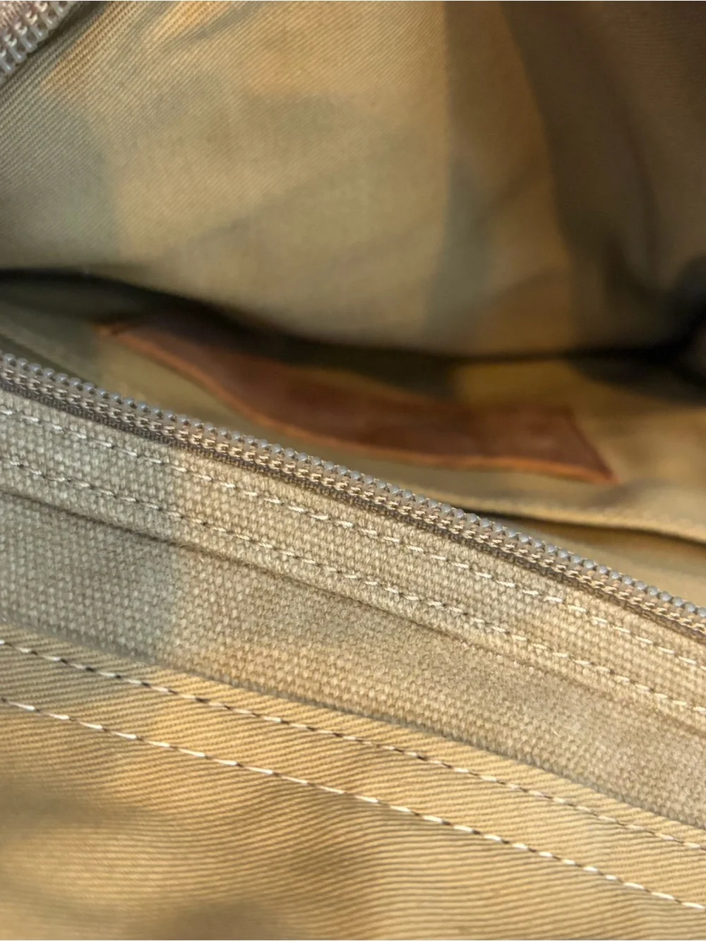 Vintage L.L. Bean Canvas & Leather Briefcase Messenger Bag w/ Strap